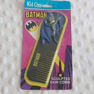 Vintage Batman Sculpt Hair Comb Kid Care New Sealed 1991 Wide Tooth Pocket Size